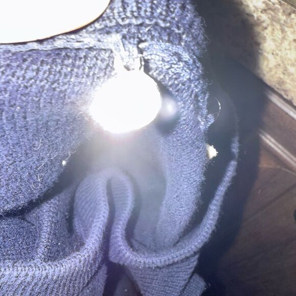 Anthropologie Blue Off the Shoulder Relaxed Fit Sweater - Picture 8 of 10